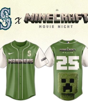 Minecraft X Mariners Custom Jersey - Limited Edition Movie Night Gear!