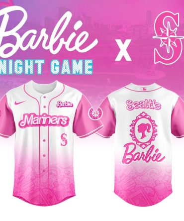 Limited Edition Barbie X Seattle Pink Baseball Jersey – Perfect For Game Night!