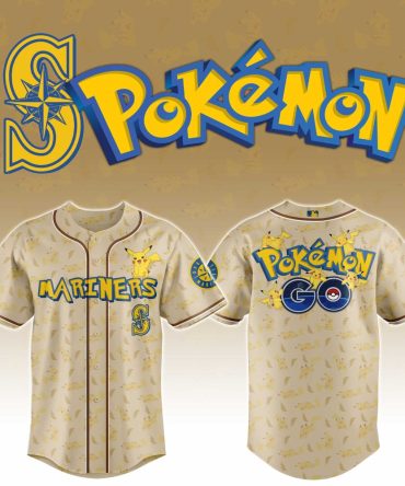 Exclusive Pokémon Mariners Baseball Jersey - Pikachu Design, Limited Edition Fan Gear