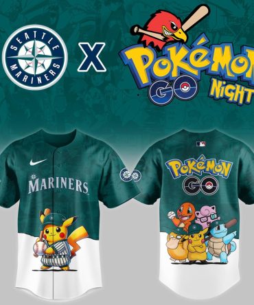 Limited Edition Seattle Mariners X Pokémon Go Night Jersey – Pikachu & Friends Design