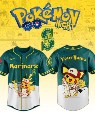 Custom Pokémon Mariners Jersey – Pikachu Design, Limited Edition Sportswear