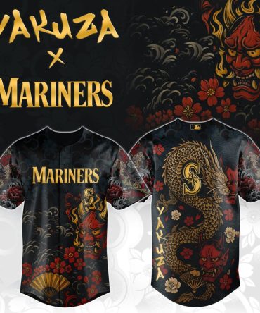 Limited Edition Yakuza X Mariners Dragon Oni Baseball Jersey - Bold Streetwear