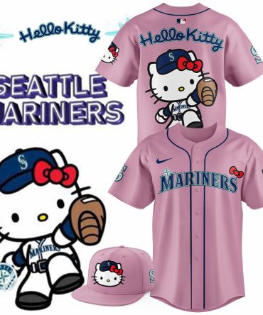 Hello Kitty X Seattle Mariners Pink Baseball Jersey – Cute Fan Gear!