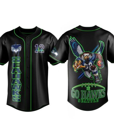 Seattle Seahawks Fan Jersey - Limited Edition Black & Green Football Shirt