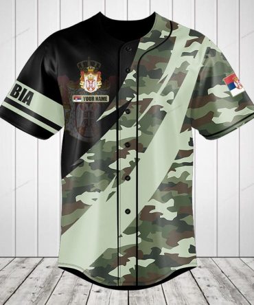 Custom Camo Baseball Jersey – Personalized Name & Number, Unisex Sportswear