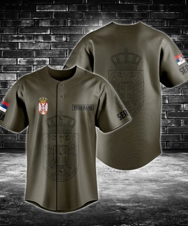Customizable Serbia Flag Baseball Jersey - Premium Quality Sportswear For Fans
