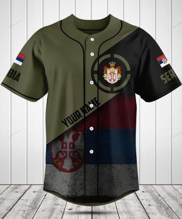 Custom Serbia Flag Baseball Jersey – Personalized Sportswear For Fans