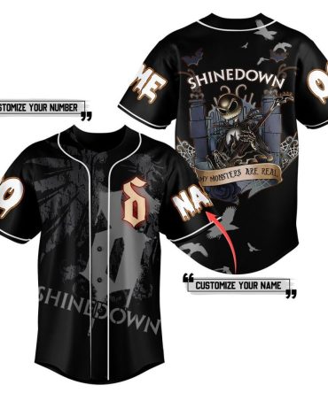 Custom Shinedown Baseball Jersey - Personalize Name & Number - Unique Rock Band Apparel