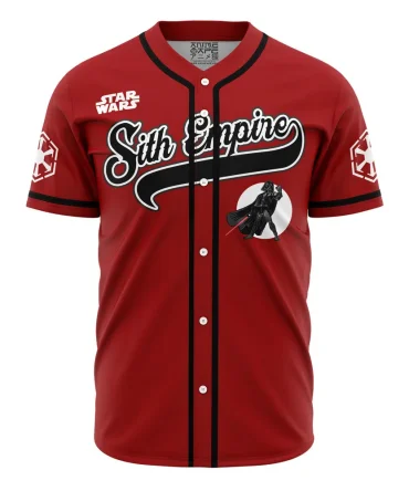 Star Wars Sith Empire Baseball Jersey - Red Darth Vader Design For Fans