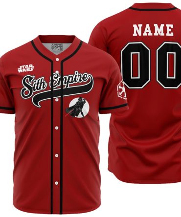 Custom Star Wars Sith Empire Jersey - Personalized Name & Number Red Baseball Shirt