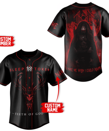 Customizable Gothic Baseball Jersey – Dark Art Design, Perfect Gift For Fans