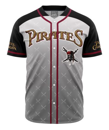 Pirate-Themed Baseball Jersey – Stylish Black & Gray Design – Perfect Gift For Fans!