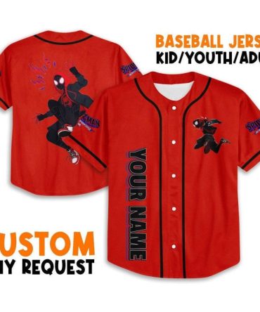 Custom Spider Hero Baseball Jersey For Kids/Youth/Adults - Personalized Design