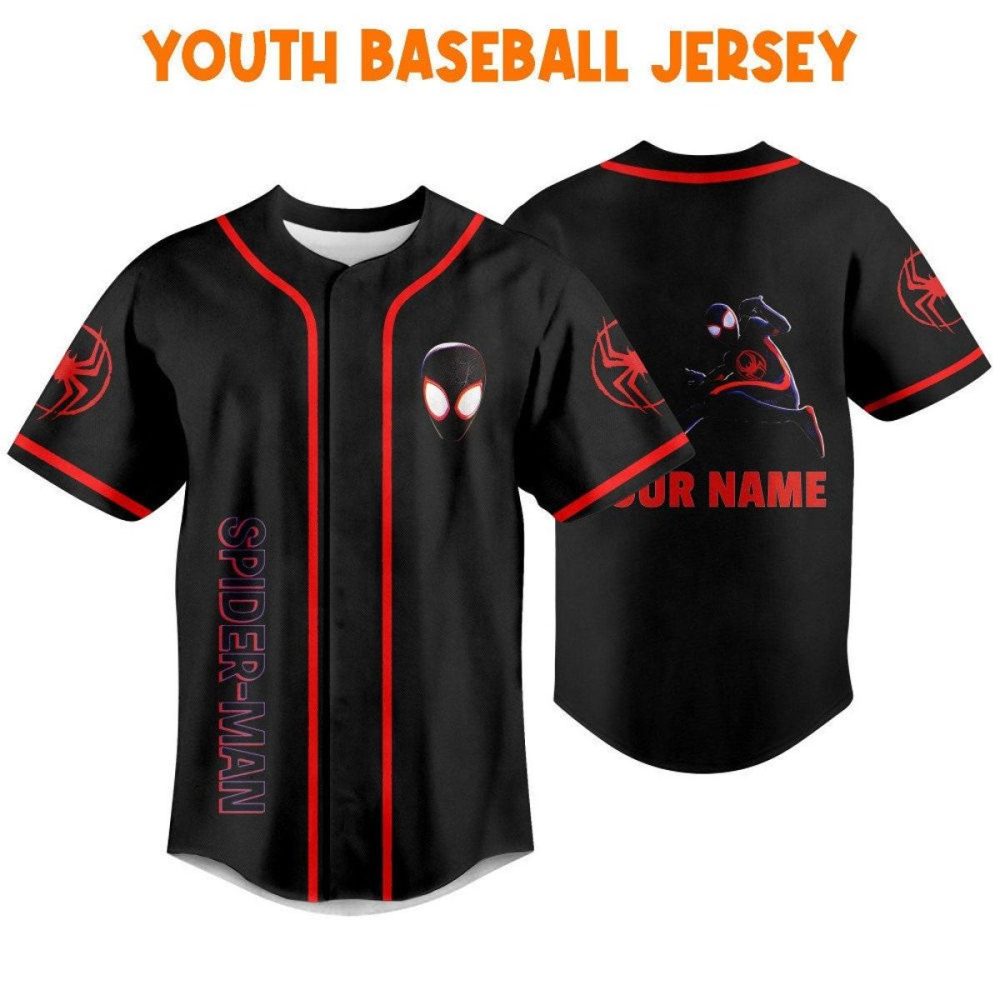 Custom Spider-Man Baseball Jersey - Kid/Youth/Adult Sizes - Personalized Design - Image 6