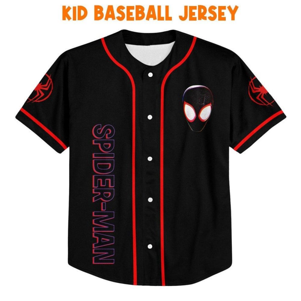 Custom Spider-Man Baseball Jersey - Kid/Youth/Adult Sizes - Personalized Design - Image 3