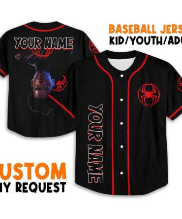 Custom Spider-Themed Baseball Jersey - Personalized For Kids/Youth/Adults