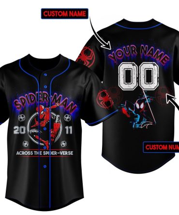 Custom Spider-Verse Jersey – Personalize Name & Number – Perfect Gift For Fans!