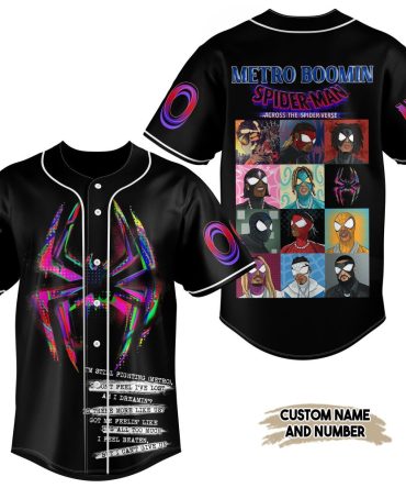 Custom Spider-Verse Baseball Jersey – Vibrant Design & Personalization Options