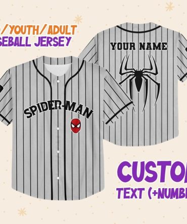 Custom Spider-Man Baseball Jersey For Kids/Youth/Adults - Personalize Name & Number!