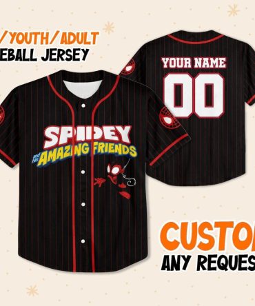 Custom Spidey & Friends Baseball Jersey - Kids/Youth/Adult - Personalize Your Name!