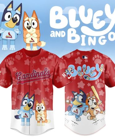 Bluey & Bingo Cardinals Baseball Jersey – Official Kids' Sportswear Gift