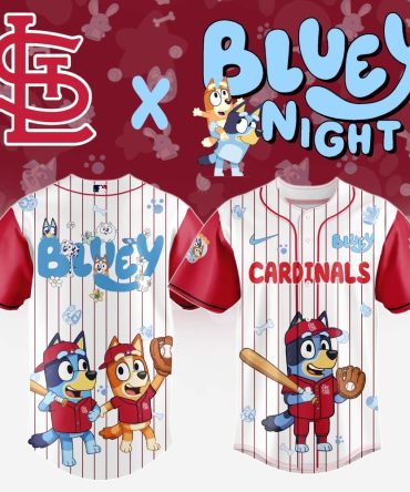 Bluey & Cardinals Kids Baseball Jersey - Fun Sportswear For Little Fans!