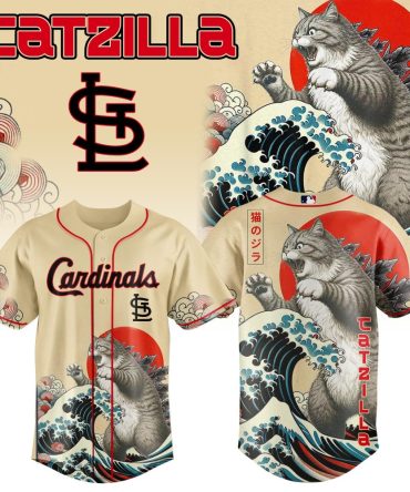 Unleash Style: Catzilla Cardinals Baseball Jersey - Unique Design, Perfect Gift!