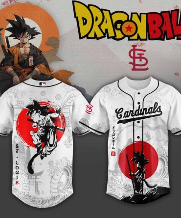Anime-Inspired Cardinals Jersey , Unique Dragon Ball Design , Limited Edition Fan Gear