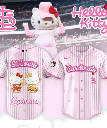 Hello Kitty St. Louis Cardinals Baseball Jersey - Cute Pink Stripes Fan Gear For Kids & Adults