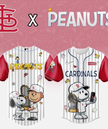 Limited Edition Peanuts X Cardinals Baseball Jersey – Iconic Snoopy & Charlie Brown Design
