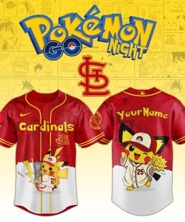 Custom Pokémon Night Cardinals Jersey - Pikachu Design For Fans