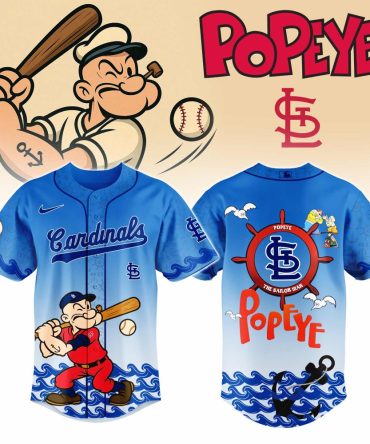 Limited Edition Popeye Cardinals Baseball Jersey - Vibrant Design, Perfect For Fans!