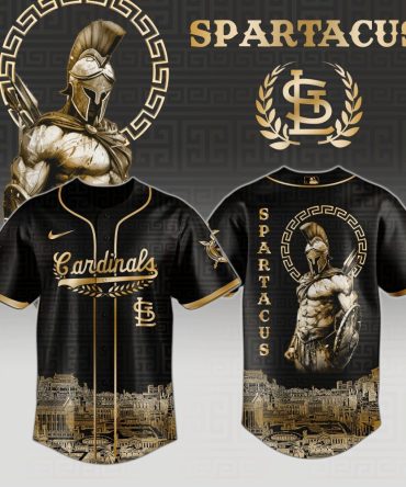 Spartacus Warrior Baseball Jersey - Bold Black & Gold Design, Perfect Gift For Fans!