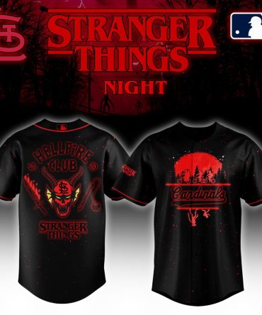 Exclusive Stranger Things Night Baseball Jersey – Limited Edition Hellfire Club Design