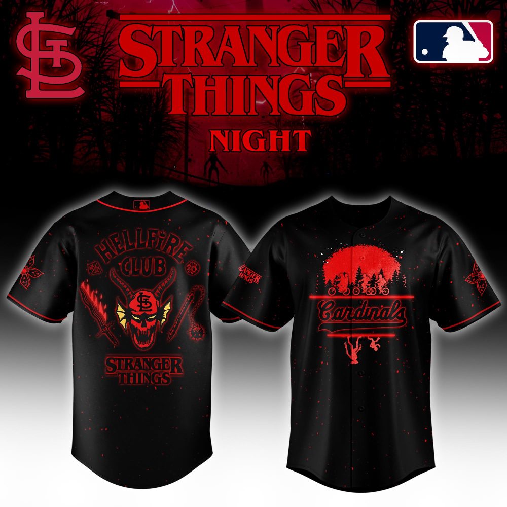 Exclusive Stranger Things Night Baseball Jersey – Limited Edition Hellfire Club Design
