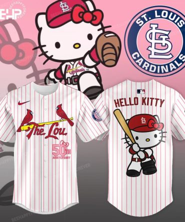 Hello Kitty X Cardinals Baseball Jersey - Cute & Sporty Fan Gear For 50Th Anniversary