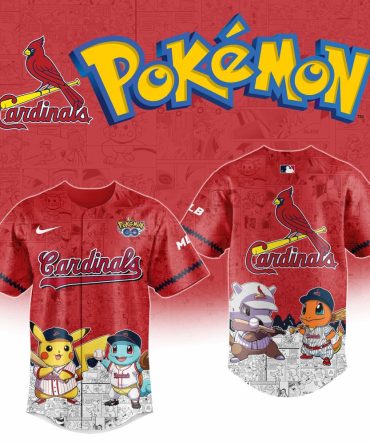 Limited Edition Cardinals X Pokémon Jersey – Pikachu & Friends Baseball Gear