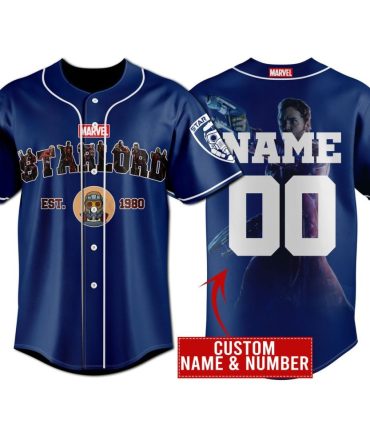 Custom Star-Lord Baseball Jersey - Personalized Name & Number - Perfect Gift For Marvel Fans