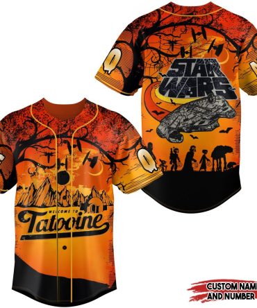 Custom Star Wars Tatooine Baseball Jersey - Personalize Name & Number - Unique Sci-Fi Fan Gift