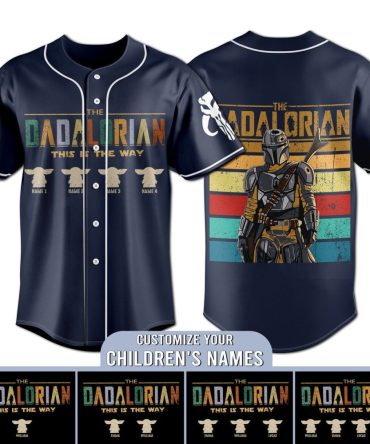 Custom 'Dadlorian' Baseball Jersey - Personalized Kids' Names - Perfect Gift For Star Fans!