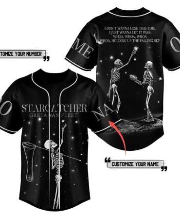 Customizable Stargazer Skeleton Jersey - Unique Design, Add Your Name & Number!