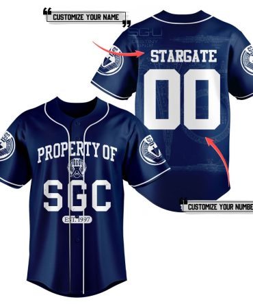 Custom Stargate Sgc Baseball Jersey - Personalize Name & Number - Perfect Gift!