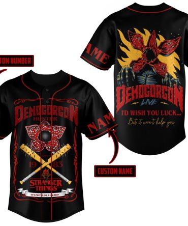Custom Stranger Things Demogorgon Baseball Jersey – Personalize Name & Number
