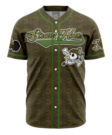 Stylish Anime-Inspired Straw Hat Baseball Jersey - Unisex, Comfortable & Trendy Design