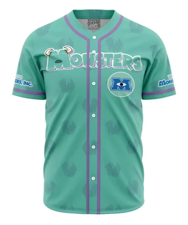 Monsters Inc Baseball Jersey - Stylish Green Unisex Sports Shirt For Fans