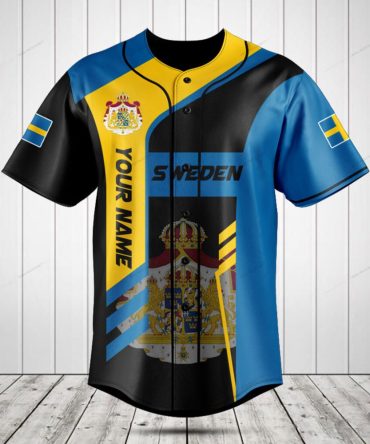 Customizable Sweden Baseball Jersey - Add Your Name & Show National Pride!