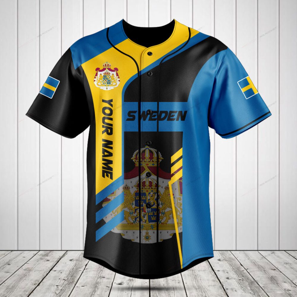 Customizable Sweden Baseball Jersey - Add Your Name & Show National Pride!