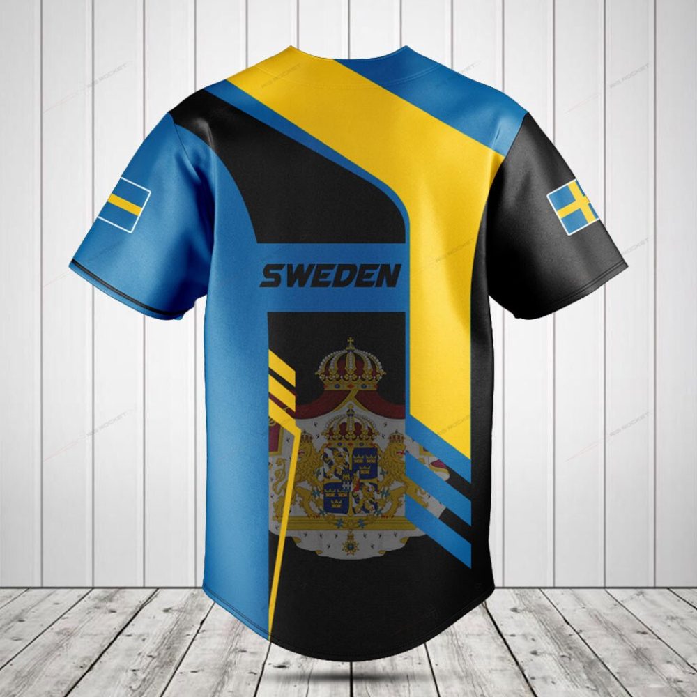 Customizable Sweden Baseball Jersey - Add Your Name & Show National Pride! - Image 2