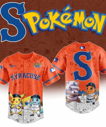 Limited Edition Pokémon Baseball Jersey - Vibrant Syracuse Design For Fans