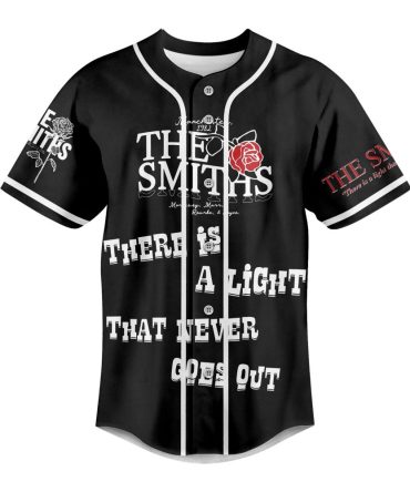 Vintage Themed Black Baseball Jersey - The Smiths Band Design, Premium Quality